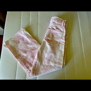 Zara white leg pink jeans